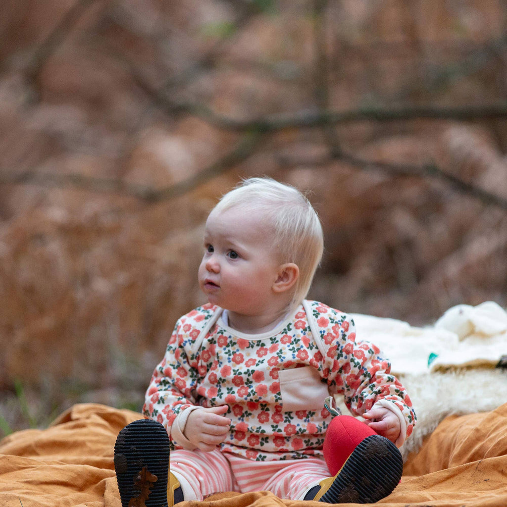 Organic Cotton T-Shirt & Jogger Playset - Pink, Petals