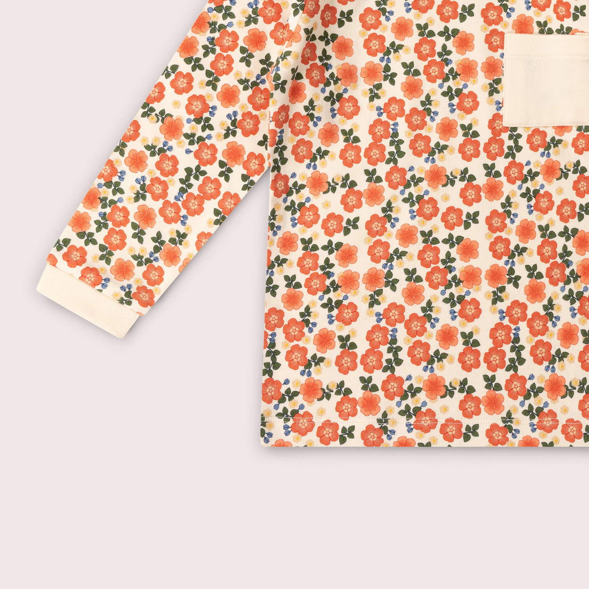 Organic Cotton T-Shirt & Jogger Playset - Pink, Petals