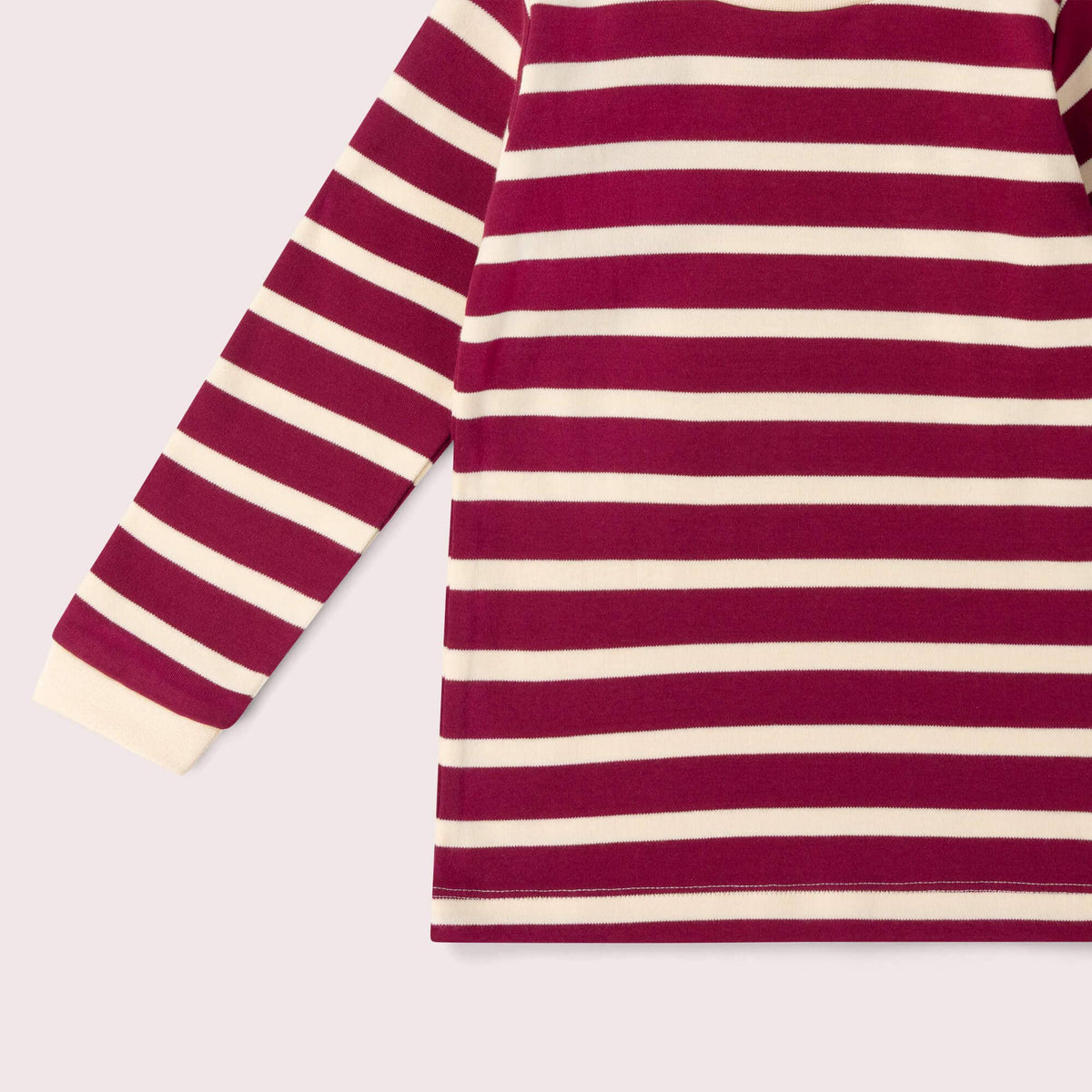 Organic Cotton Long Sleeve T-Shirt - Berry, Striped