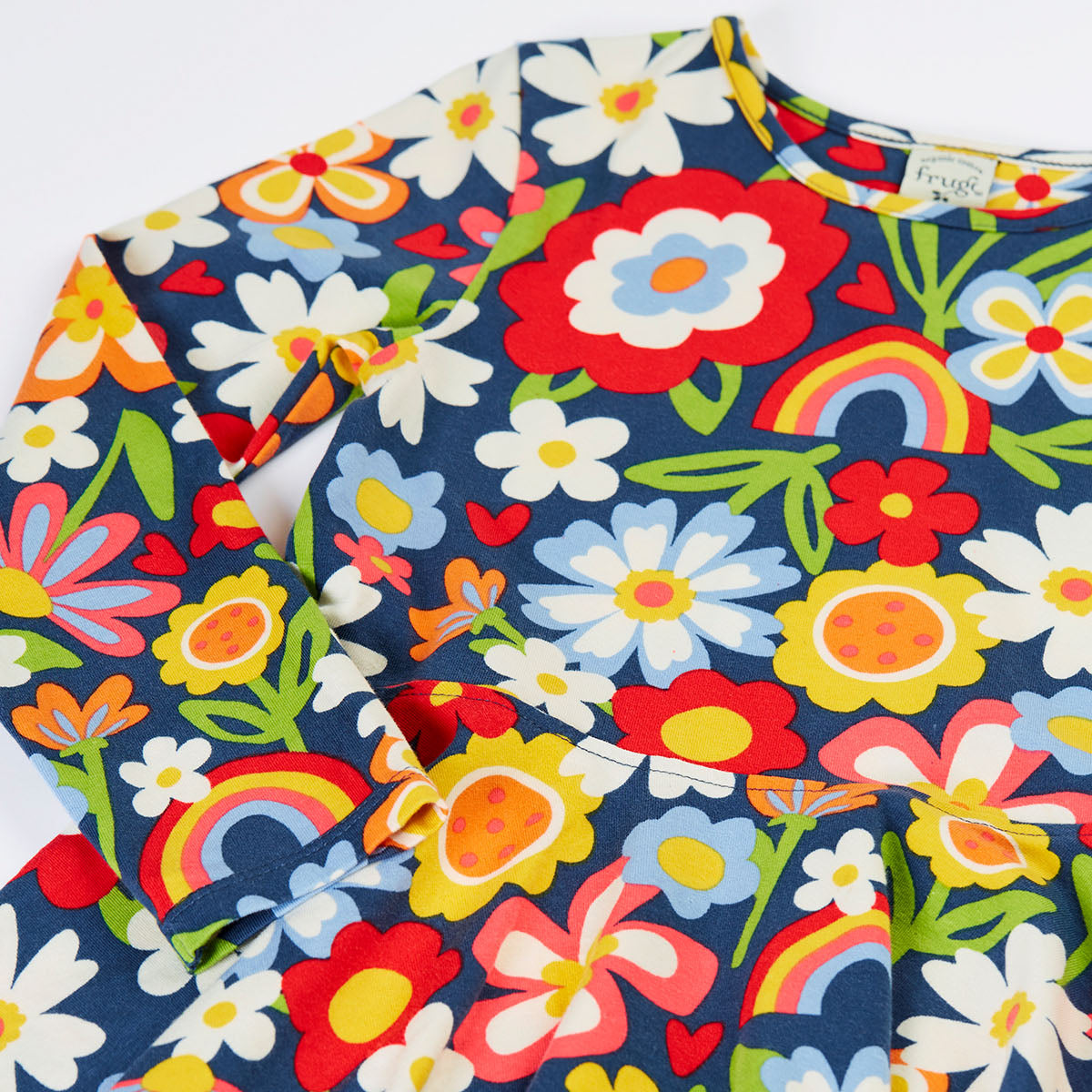 Organic Cotton Long Sleeve Skater Dress - Beautiful Bunch