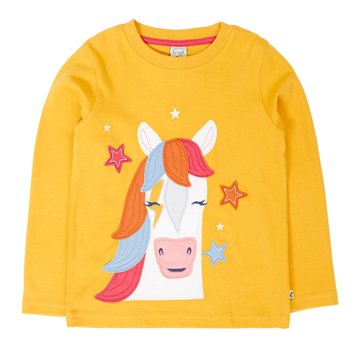 Organic Cotton Long Sleeve T-Shirt - Horse Appliqué