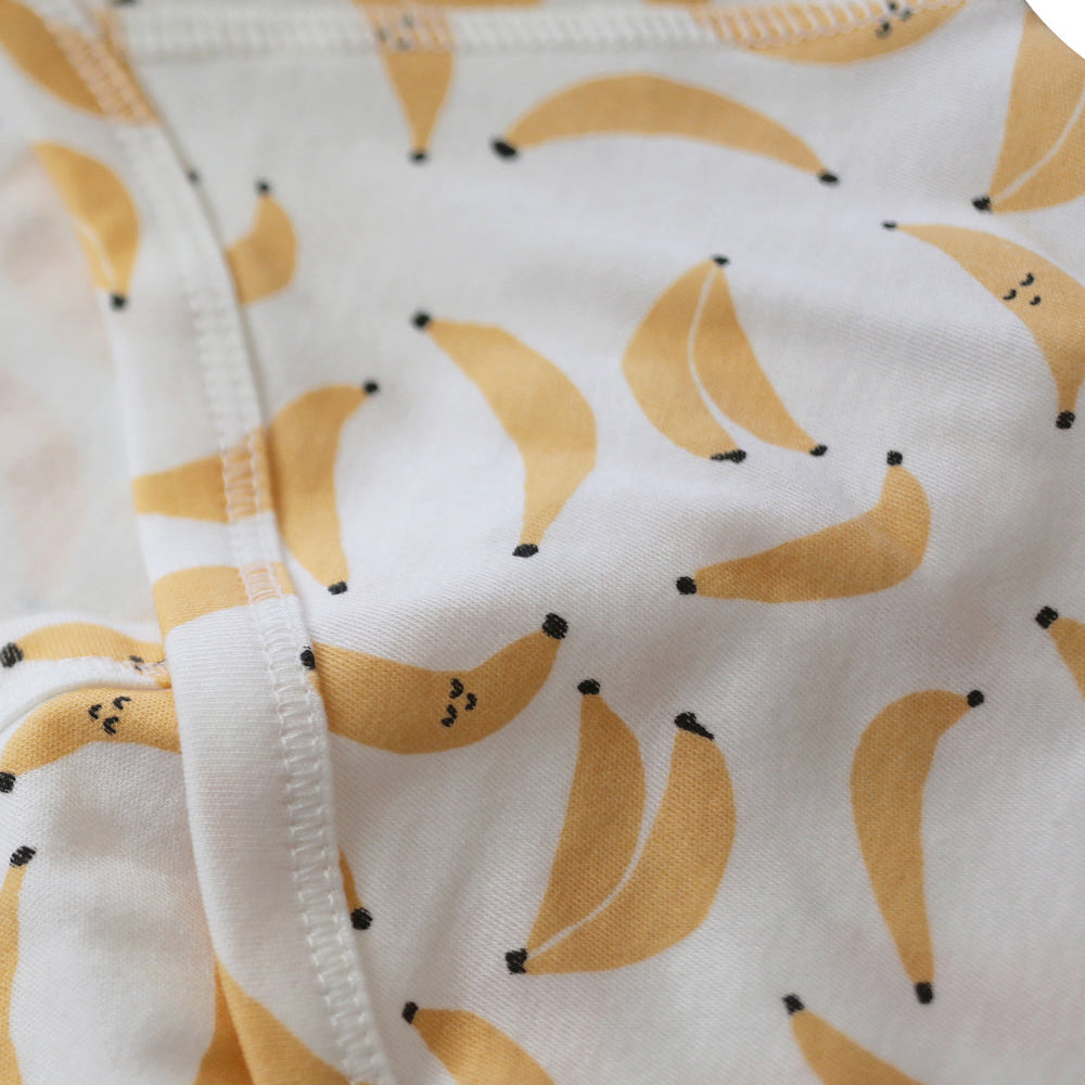 Organic Cotton Kimono Onesie - Banana Print