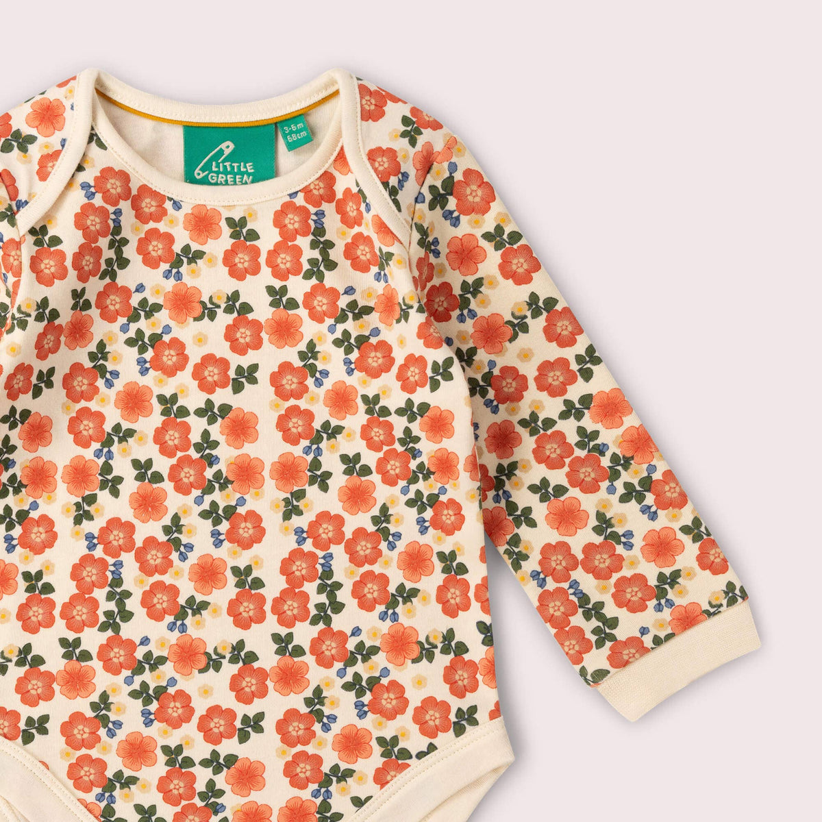 Organic Cotton Bodysuit 2 Pack - Pink, Petals