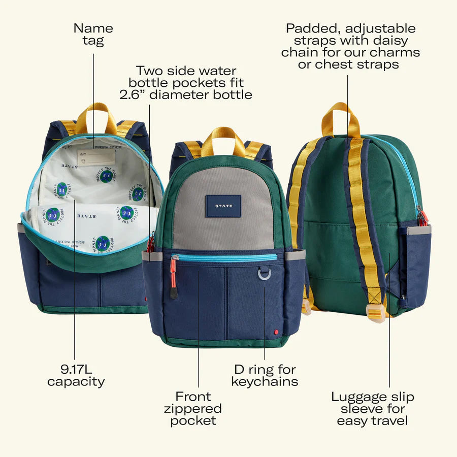 Kane Mini Backpack - Blue/Light Blue Colorblock