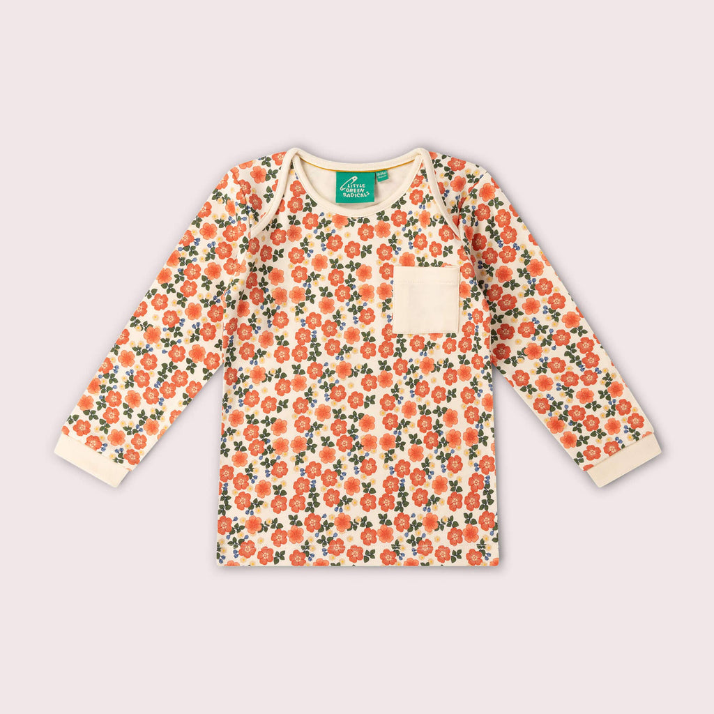 Organic Cotton T-Shirt & Jogger Playset - Pink, Petals