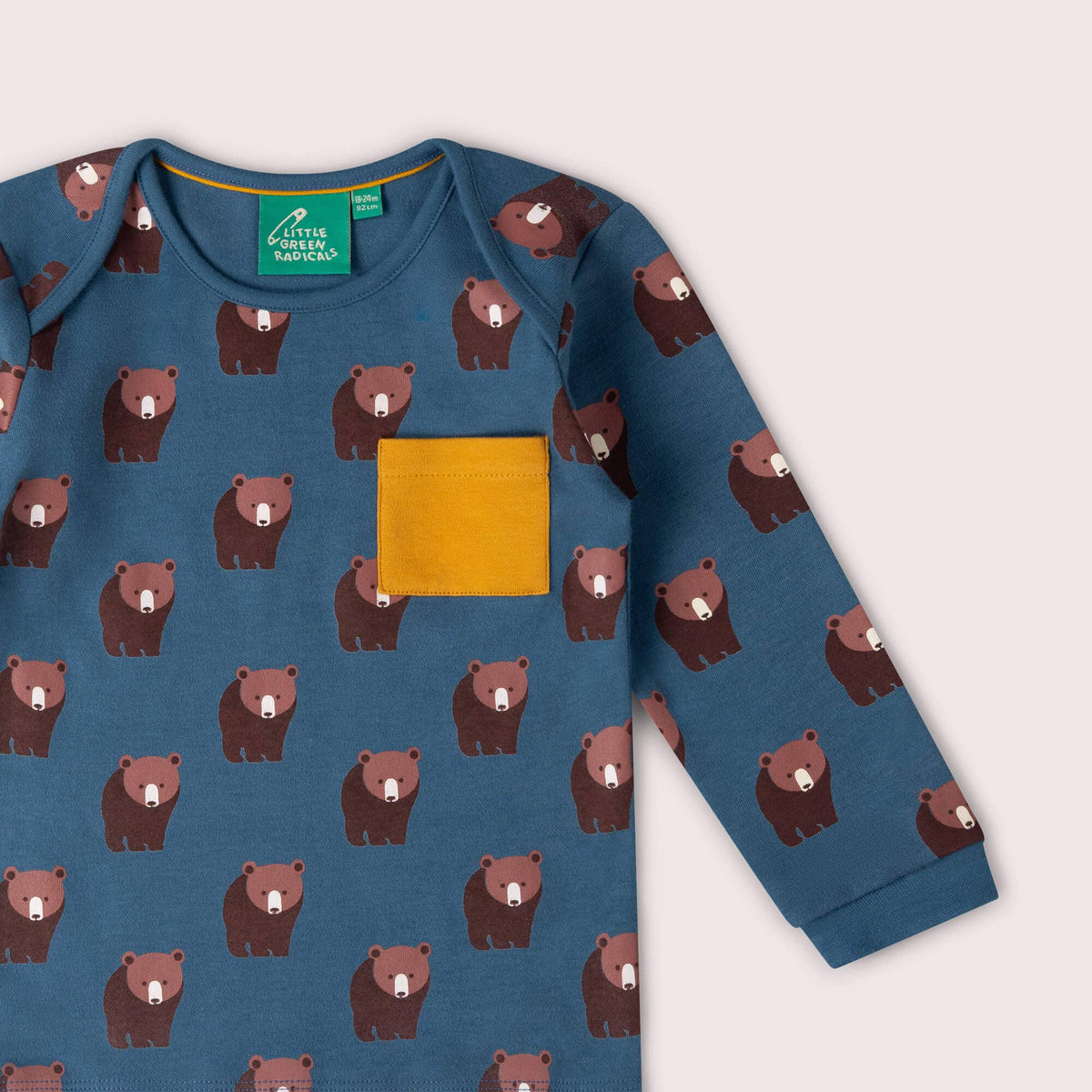 Organic Cotton T-Shirt & Jogger Playset - Blue, Bears