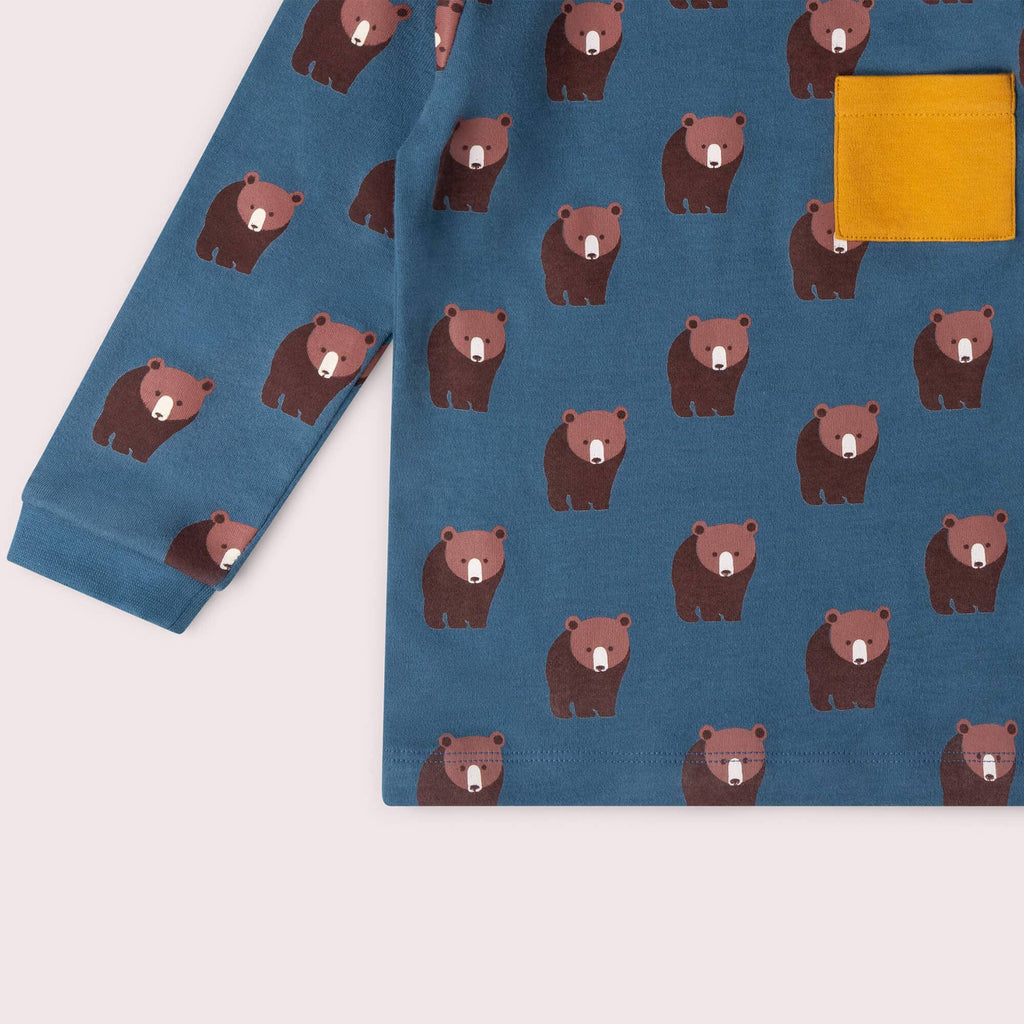 Organic Cotton T-Shirt & Jogger Playset - Blue, Bears