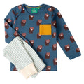 Organic Cotton T-Shirt & Jogger Playset - Blue, Bears